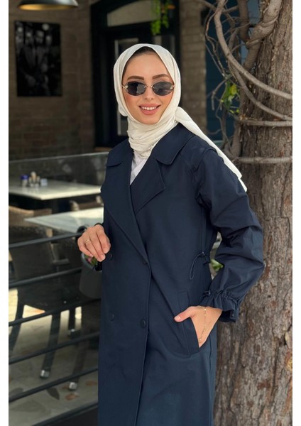 Trençkot KY-B25-74009 Koyu Lacivert modelleri