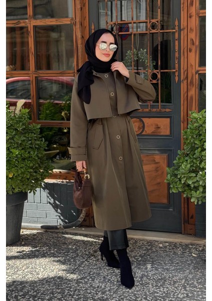 Trençkot 10002522110004 Haki