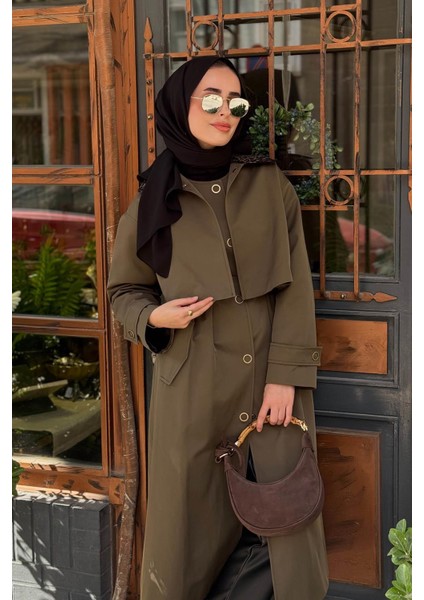 Trençkot 10002522110004 Haki modelleri