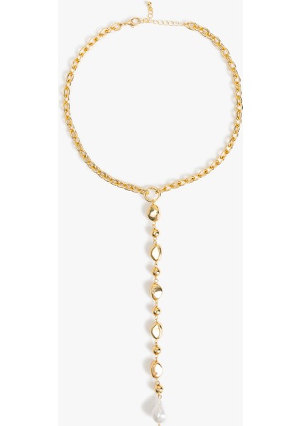 Inci Detaylı Zincir Kolye