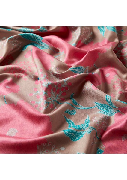 Ipekevi Desenli Ipek Şal - Rosa Desenli - Vizon modelleri