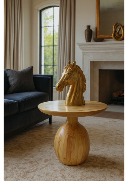 Larin Ahşap Orta Sehpa Naturel Renk Mantar Sehpa modelleri