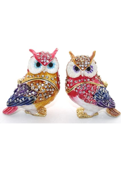 Swarovski Taşlı 2'li Baykuş Seti