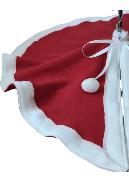 , Yılbaşı Çam Ağacı Altı Örtüsü, Çam Ağacı Ayak Halısı Örtüsü, Kırmızı Renk, Peluş, 80 cm fırsatları