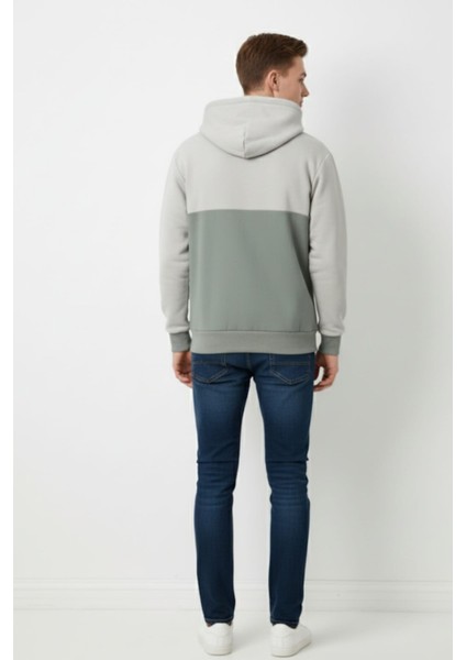 Erkek Pamuklu 2 Renk Üç Ip Şardonlu Basic Kapüşonlu Sweatshirt modelleri