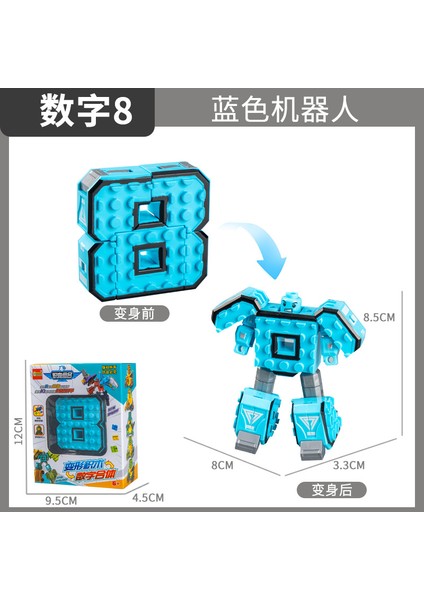 Çocuk Eğitici Dijital Deformasyon Topluluğu Oyuncakları 0-9 Dijital Montajlı Robot Seti Ilkokul Öğrencileri Oyuncakları (Yurt Dışından)