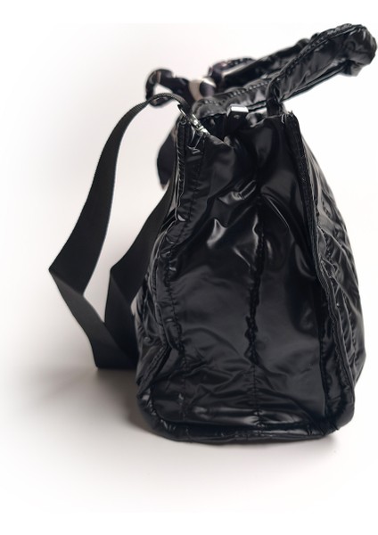 Parlak Omuz Çantası Siyah