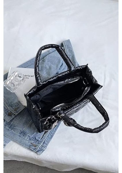 Parlak Omuz Çantası Siyah fırsatları