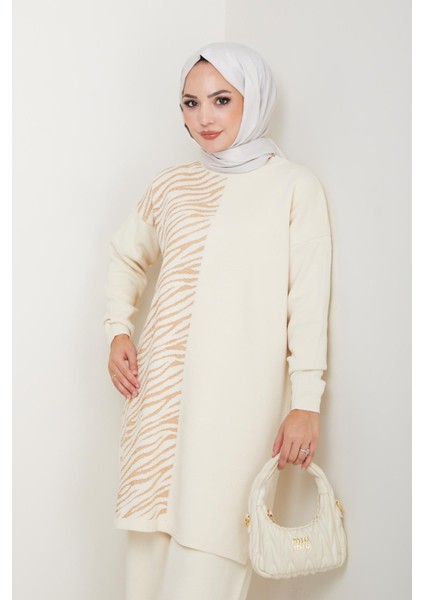 Simli Triko Tunik Pantolon Takım