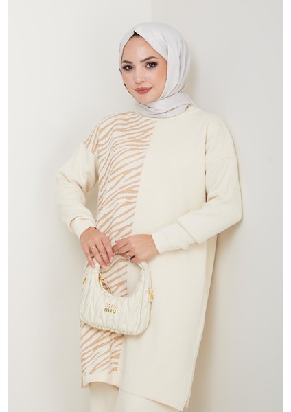 Simli Triko Tunik Pantolon Takım modelleri