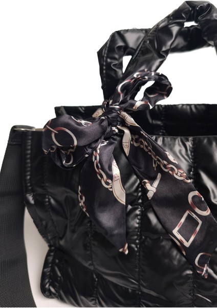 Parlak Omuz Çantası Siyah