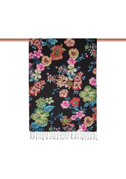 Ipekevi Desenli Ipek Şal - Petunya Desenli - Siyah fiyatları