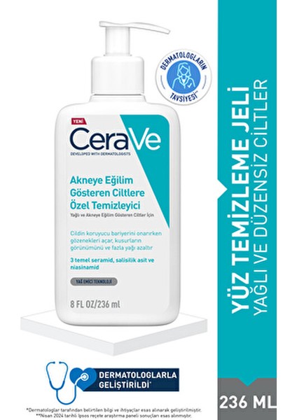 Akneye Eğilimli Ciltler İçin Jel Temizleyici Peeling Etkisi 236 ml AHA BHA İçerikli indirimleri