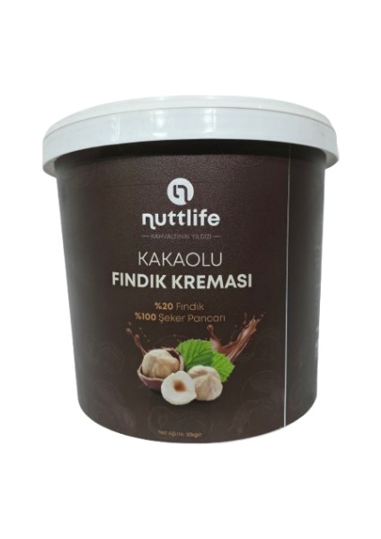 Nuttlıfe Kakaolu Fındık Kreması (%20 Fındık) 10 kg