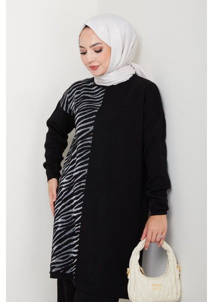 Simli Triko Tunik Pantolon Takım modelleri