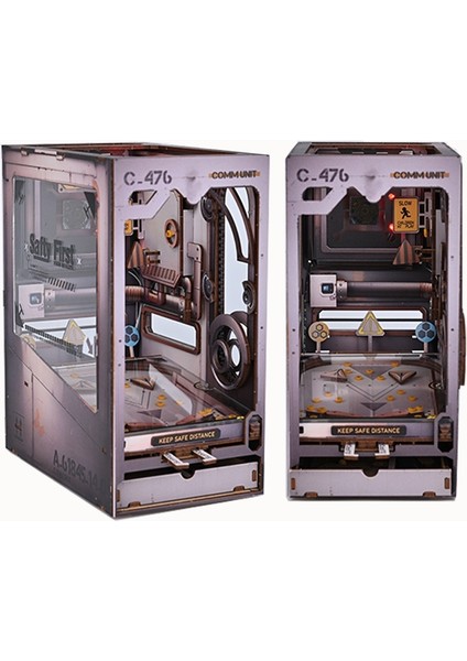 Mini Pinball Oyunu LED Işıklı Kendin Yap 3D Puzzle Kitap Köşesi