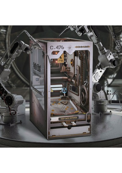 Mini Pinball Oyunu LED Işıklı Kendin Yap 3D Puzzle Kitap Köşesi modelleri