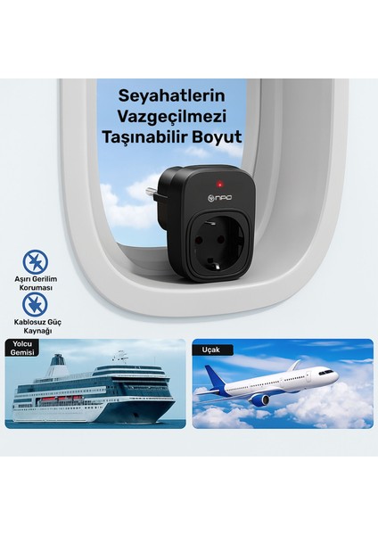 FULLTECH24 3680W Yüksek Voltaj/akım ve Çocuk Korumalı Type-C ve USB Çoğaltıcı Duvar Prizi fırsatları