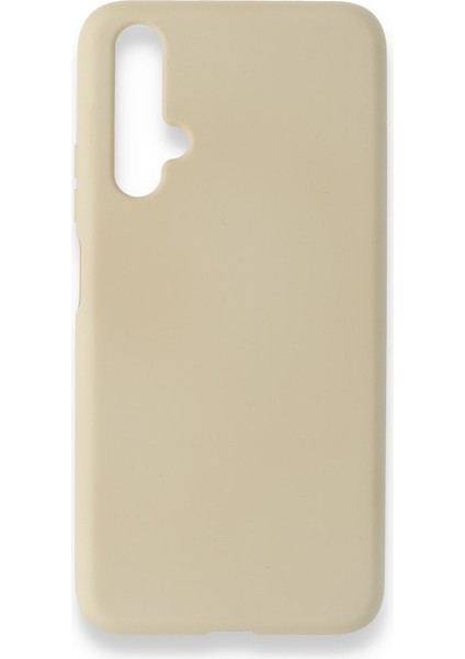 Huawei Nova 5t Kılıf Içi Kadife Kaplı Nano Silikon Kapak - Kemik