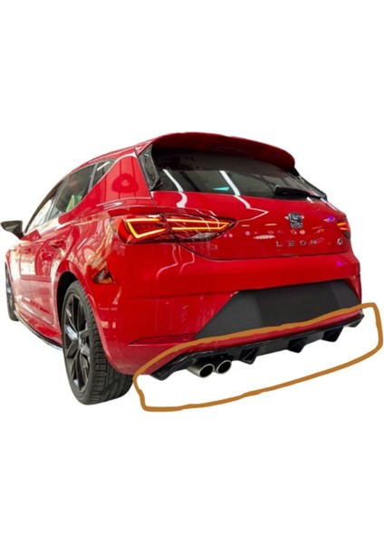 Seat Leon Fr 2017-2020 Difüzör (Plastik) Soldan Çıkış Parlak Siyah