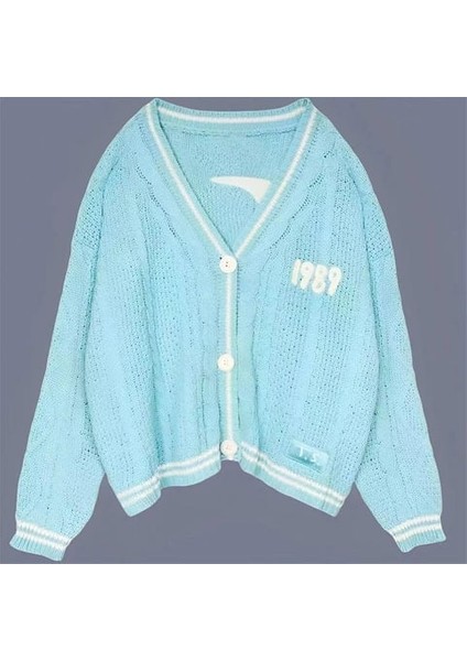 Mavi 1989 (Taylor's Version) Cardigan Oversize Hırka ,bebe -Uçuk Mavi Oversize Kadın Hırka fiyatları