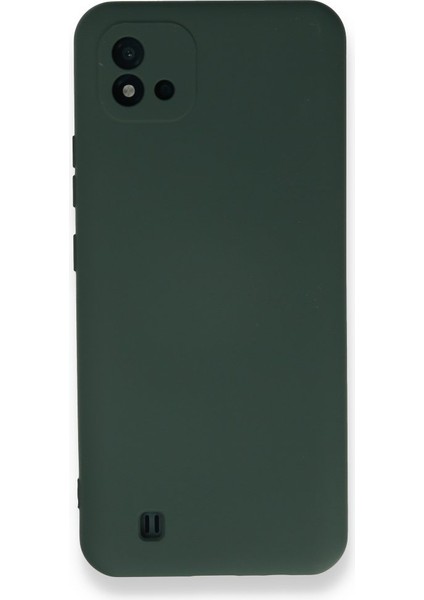 Realme C11 2021 Kılıf Içi Kadife Kaplı Nano Silikon Kapak - Koyu Yeşil