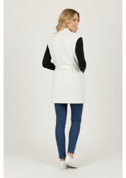 Kadın Kemer Detaylı Triko Yelek M6670K25 Ekru fırsatları