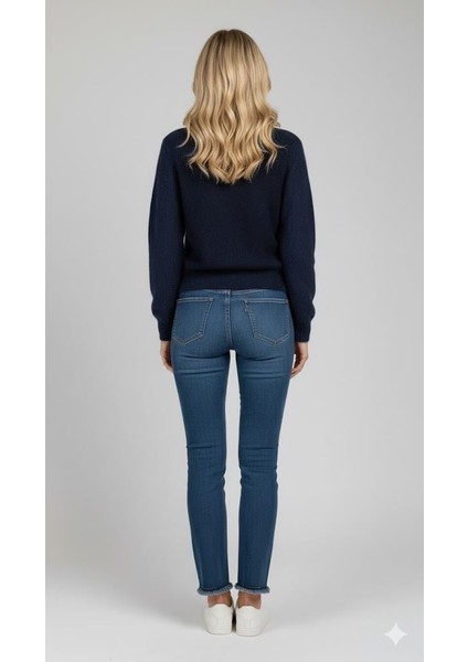 Kadın Düğmeli Yumuşak Triko Hırka M7361K26 Lacivert fırsatları