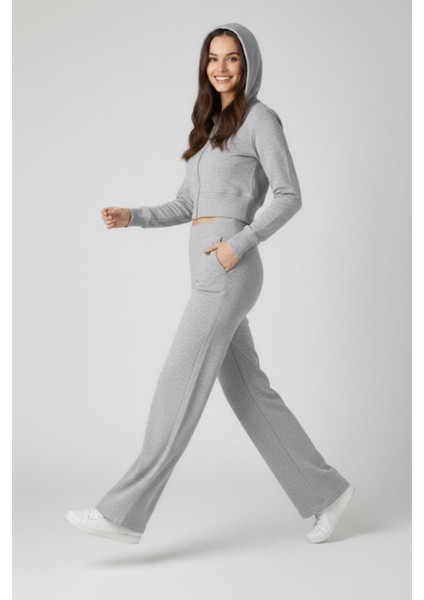 Taytlı Kapüşonlu Eşofman Takımı M2296 Gri fiyatları