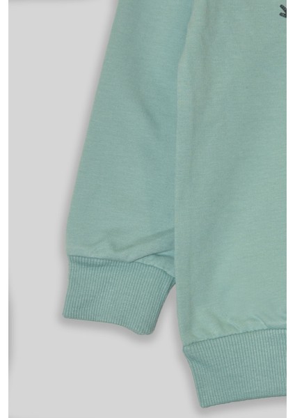 Kız Çocuk %100 Organik Pamuk Bitki Baskılı Yumuşacık Trend Eşofman Takımı - 1008 fırsatları