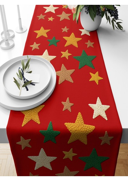 Yılbaşı Serisi 140X40 cm Dijital Baskılı Runner (Christmas Noel)