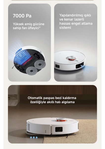 Istasyonlu 7000PA Yüksek Emiş Güçlü Kendini Temizleme, Akıllı Halı Algılama Robot Vacuum X20 Pro Hepsi Bir Arada Akıllı Temizlik Robotu | Sesli Kontrol+ Mutfak Tartısı