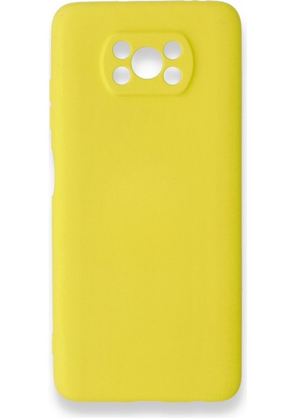 Poco X3 Kılıf Içi Kadife Kaplı Nano Silikon Kapak - Sarı