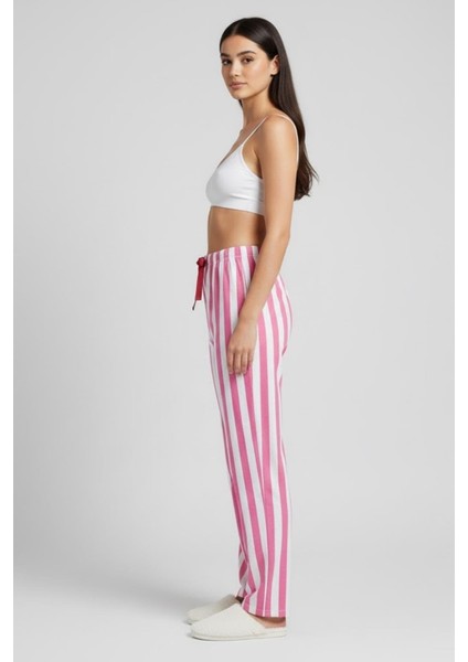 Kadın Çizgili Pijama Altı M4536K26 Pembe fiyatları