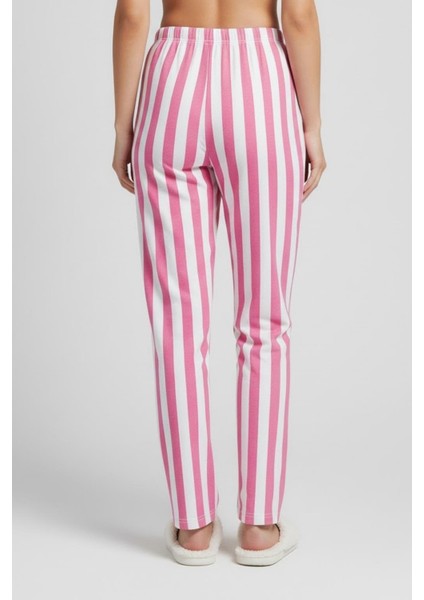 Kadın Çizgili Pijama Altı M4536K26 Pembe indirimleri