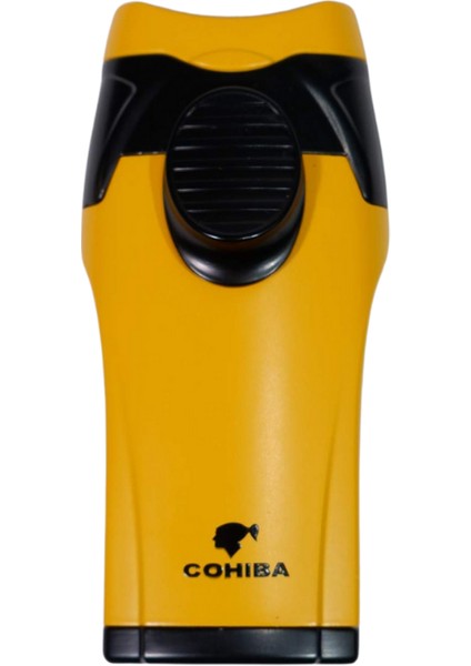 Çift Torch Pürmüz Sarı - Siyah Puro Çakmağı