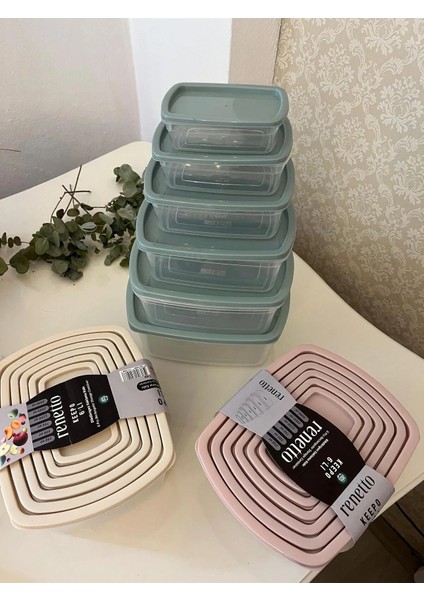 Keepo 6'lı Dikdörtgen Saklama Kabı