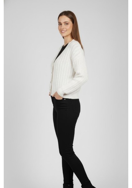 Metal Düğmeli Örgü Hırka M478K26 Taş modelleri