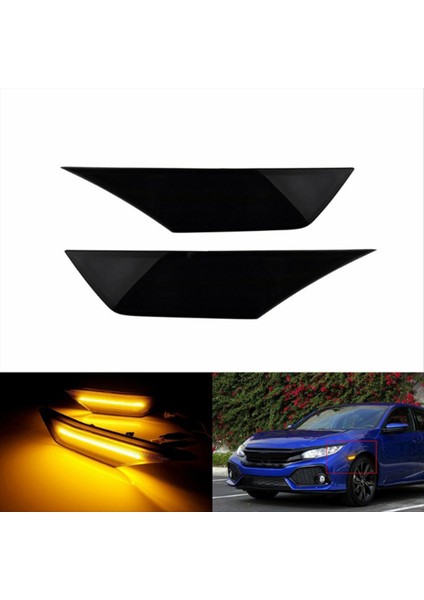 HO25501 Araba Dinamik LED işaretleyici Işık Dönüş Sinyali Honda Civic 2016-2020 Gösterge Işığı (Yurt Dışından)