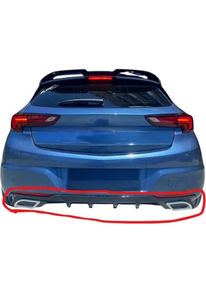 Opel Astra K Egzoz Görünümlü Difüzör (Plastik) (( Parlak Siyah ))