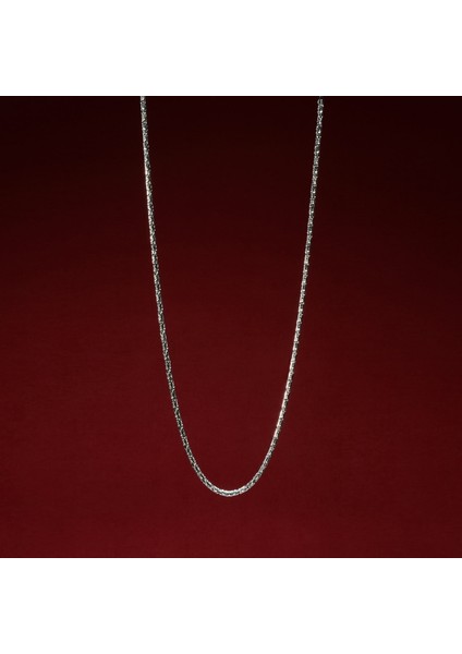100 Mikron Naturel Yuvarlak Kral Gümüş Zincir modelleri