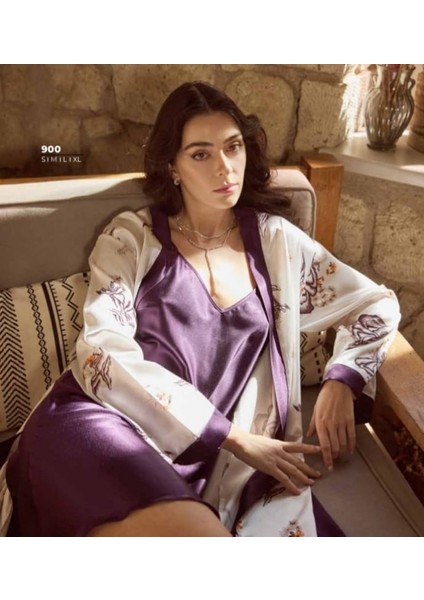 Moongırl Kısa 2'li Saten Gecelik Takım