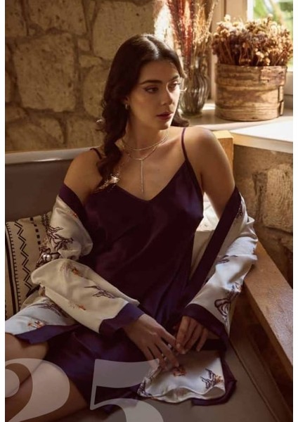 Moongırl Kısa 2'li Saten Gecelik Takım modelleri