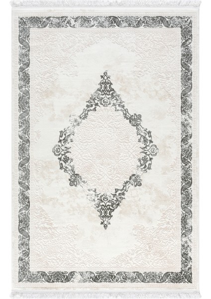 Avangard Gri Halı Akrilik Halı Yumuşak Dokulu Salon Oturma Odası Yatak Odası Halısı 2037