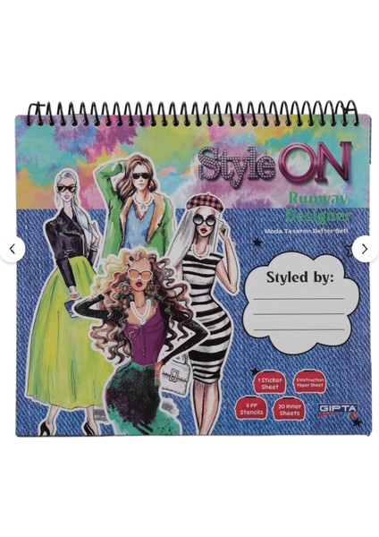 Style On Runway Fashion Designer Moda Tasarım Defter Seti K9002