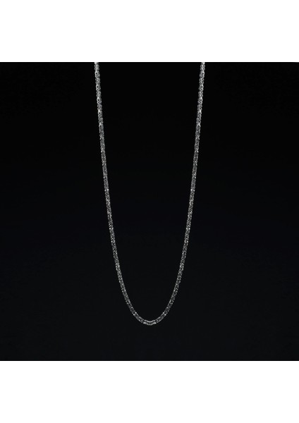 100 Mikron Oksitli Kare Kral Gümüş Zincir fiyatları