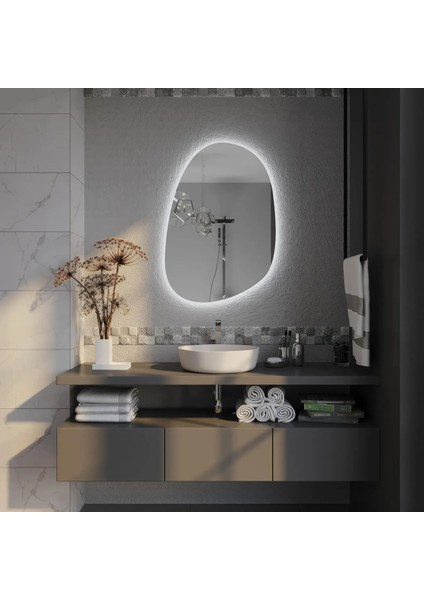 Lunara LED Ayna – Asimetrik Doğal Formlu Modern Duvar Aynası fiyatları