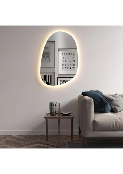 Lunara LED Ayna – Asimetrik Doğal Formlu Modern Duvar Aynası modelleri