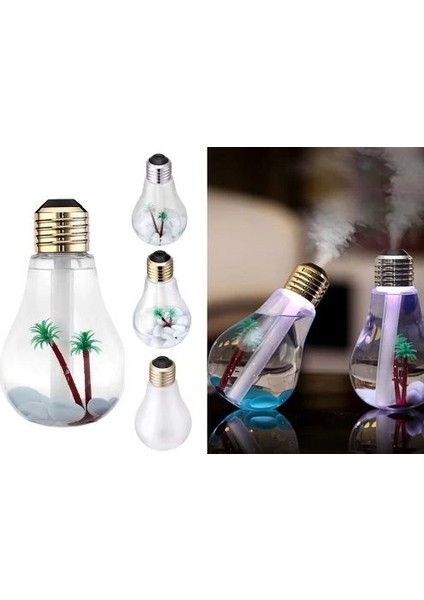 Hava Nemlendirici Ampul Görünümlü Hazneli Buhar Makinesi 400 Ml. (5148)