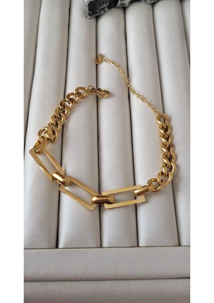 Çelik Dikdörtgen Ataç Bileklik